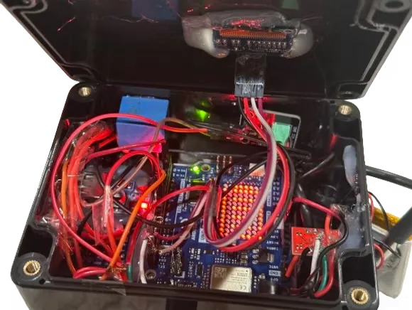 Sky BMS internal electronics — circuit boards, sensors, and wiring