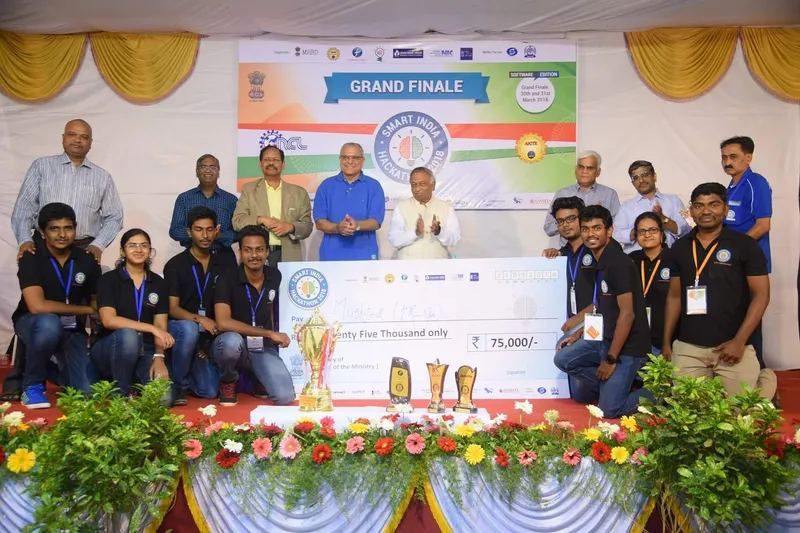 Winning moment SIH 2018 at NCL Pune
