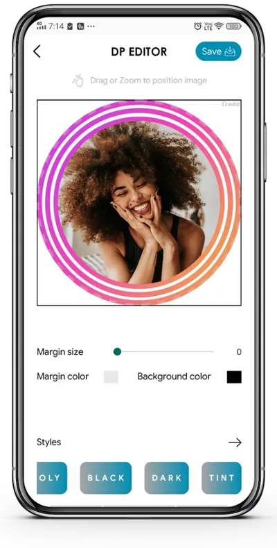 DP Editor — customizable profile picture frames
